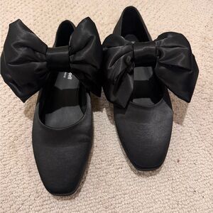 Jeffrey Campbell Black Flats with Bow